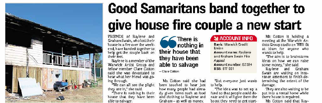 LOOKING BACK: Images of the destruction from the fire appeared in the Daily News.